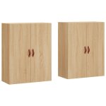 Vidaxl armoires murales 2 pcs chne sonoma 69, 5x34x90 cm