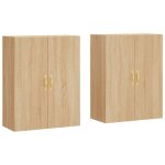 Vidaxl armoires murales 2 pcs chêne sonoma 69, 5x34x90 cm Vidaxl armoires murales 2 pcs chêne sonoma 69, 5x34x90 cm