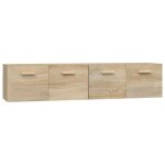 Vidaxl armoires murales 2 pcs ch�ne sonoma 80x35x36, 5 cm bois