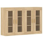 Vidaxl armoires murales 2 pcs ch�ne sonoma bois d'ing�nierie