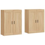 Vidaxl armoires murales 2 pcs ch�ne sonoma bois d'ing�nierie