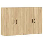 Vidaxl armoires murales 2 pcs ch�ne sonoma bois d'ing�nierie
