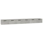 Vidaxl armoires murales 2 pcs gris bton 102x30x20cm bois d'ingnierie