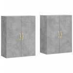 Vidaxl armoires murales 2 pcs gris b�ton 69, 5x34x90 cm