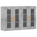 Vidaxl armoires murales 2 pcs gris b�ton bois d'ing�nierie
