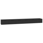 Vidaxl armoires murales 2 pcs noir 102x30x20 cm bois d'ingnierie