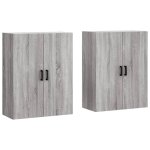 Vidaxl armoires murales 2 pcs sonoma gris 69, 5x34x90 cm