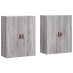 Vidaxl armoires murales 2 pcs sonoma gris 69, 5x34x90 cm
