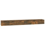 Vidaxl armoires murales 2pcs ch�ne fum� 102x30x20 cm bois d'ing�nierie