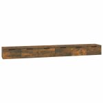 Vidaxl armoires murales 2pcs ch�ne fum� 102x30x20 cm bois d'ing�nierie