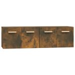 Vidaxl armoires murales 2pcs ch�ne fum� 60x36, 5x35cm bois d'ing�nierie