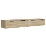 Vidaxl armoires murales 2pcs ch�ne sonoma 68x30x20cm bois d'ing�nierie