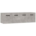 Vidaxl armoires murales 2pcs gris b�ton 80x35x36, 5cm bois d'ing�nierie