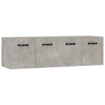 Vidaxl armoires murales 2pcs gris b�ton 80x35x36, 5cm bois d'ing�nierie