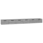 Vidaxl armoires murales 2pcs sonoma gris 102x30x20cm bois d'ing�nierie
