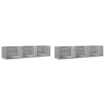Vidaxl armoires murales 2pcs sonoma gris 75x18x16, 5 cm bois ingnierie