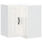 Vidaxl armoire murale d'angle de cuisine kalmar blanc brillant