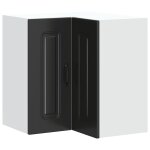 Vidaxl armoire murale d'angle de cuisine kalmar noir bois d'ing�nierie