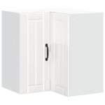Vidaxl armoire murale d'angle de cuisine lucca blanc brillant