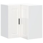 Vidaxl armoire murale d'angle de cuisine porto blanc brillant