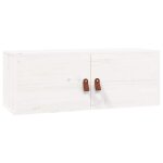 Vidaxl armoire murale blanc 80x30x30 cm bois de pin massif