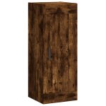 Vidaxl armoire murale chne fum 34, 5x34x90 cm bois d'ingnierie