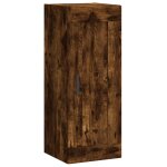 Vidaxl armoire murale ch�ne fum� 34, 5x34x90 cm bois d'ing�nierie
