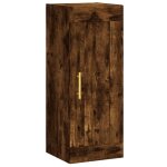 Vidaxl armoire murale ch�ne fum� 34, 5x34x90 cm bois d'ing�nierie