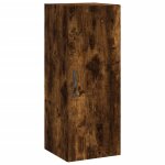 Vidaxl armoire murale ch�ne fum� 34, 5x34x90 cm bois d'ing�nierie