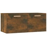 Vidaxl armoire murale chne fum 80x35x36, 5 cm bois d'ingnierie