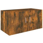 Vidaxl armoire murale chne fum 80x39x40 cm bois d'ingnierie