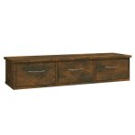 Vidaxl armoire murale ch�ne fum� 88x26x18, 5 cm bois d'ing�nierie