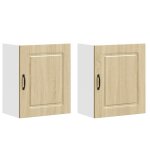 Vidaxl armoires murales de cuisine 2 pcs kalmar en ch�ne sonoma bois d'ing�nierie
