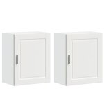 Vidaxl armoires murales de cuisine 2 pcs porto blanc bois d'ing�nierie