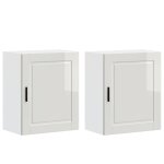 Vidaxl armoires murales de cuisine 2 pcs porto blanc brillant