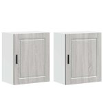 Vidaxl armoires murales de cuisine 2 pcs porto sonoma gris