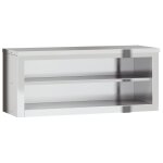 Vidaxl armoire murale de cuisine avec tagre acier inoxydable