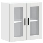 Vidaxl armoire murale de cuisine avec porte en verre porto blanc