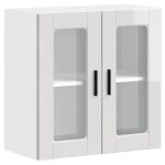 Vidaxl armoire murale cuisine avec porte en verre porto blanc brillant
