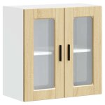 Vidaxl armoire murale de cuisine et porte en verre porto ch�ne sonoma