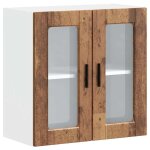 Vidaxl armoire murale de cuisine avec porte en verre porto vieux bois