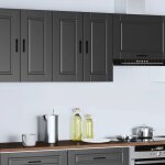Vidaxl armoire murale de cuisine porto noir bois d'ingnierie