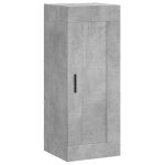Vidaxl armoire murale gris b�ton 34, 5x34x90 cm bois d'ing�nierie