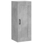 Vidaxl armoire murale gris bton 34, 5x34x90 cm bois d'ingnierie
