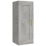 Vidaxl armoire murale gris bton 35x34x90 cm bois d'ingnierie