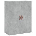 Vidaxl armoire murale gris b�ton 69, 5x34x90 cm