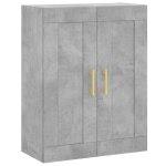 Vidaxl armoire murale gris b�ton 69, 5x34x90 cm bois d'ing�nierie