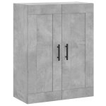 Vidaxl armoire murale gris bton 69, 5x34x90 cm bois d'ingnierie