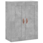 Vidaxl armoire murale gris b�ton 69, 5x34x90 cm bois d'ing�nierie
