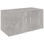 Vidaxl armoire murale gris b�ton 80x39x40 cm bois d'ing�nierie
